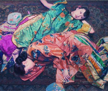 chicas chinas Painting - Chica china de sueño de otoño